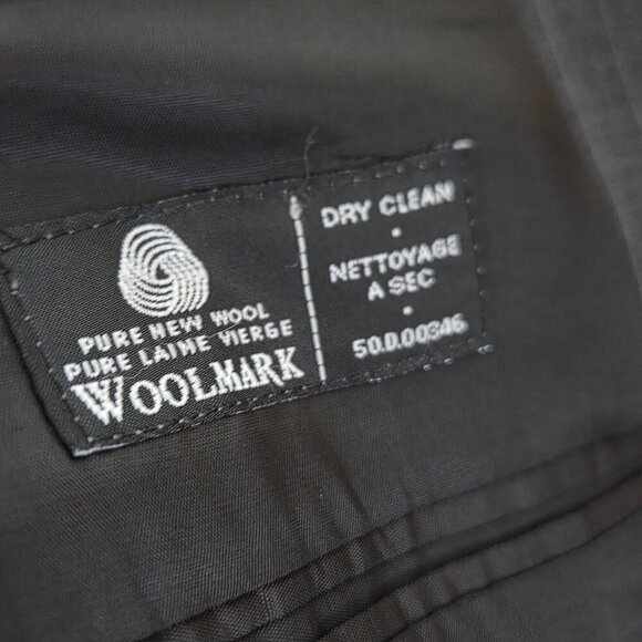 Men's Vintage Ralph Lauren Charcoal Gray Pinstripe Wool Blazer Sport Coat 43L - Picture 10 of 15